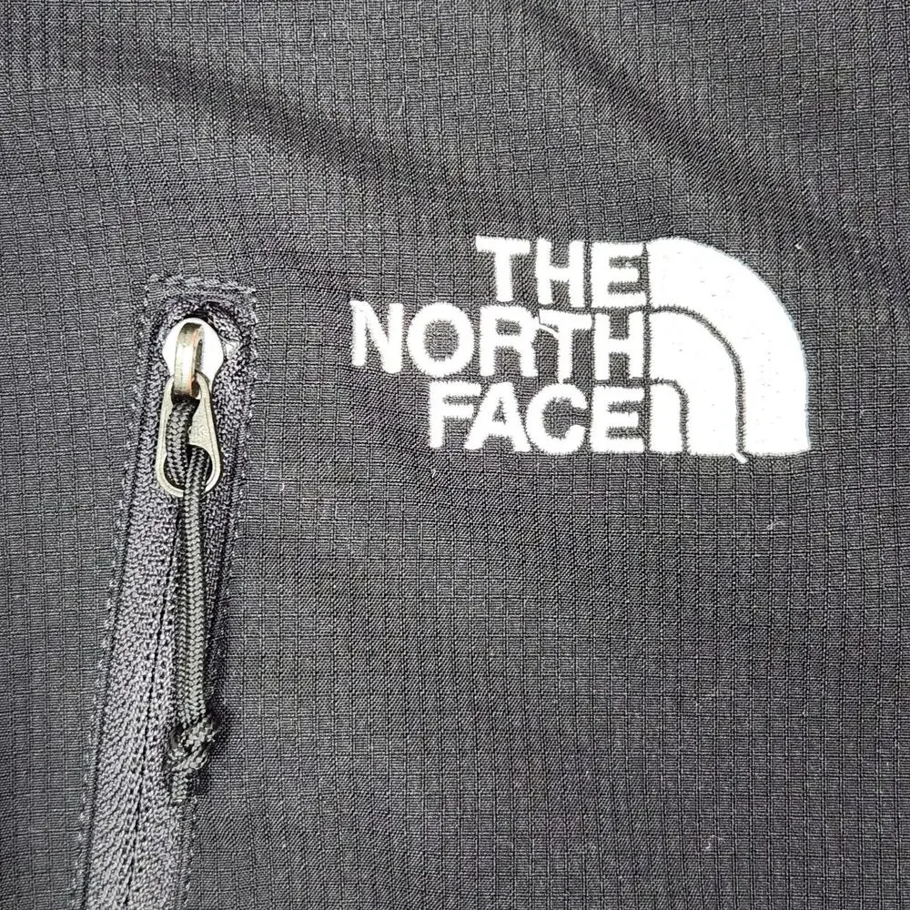 North Face Jacket Mens Small Black Hooded Insulated Softshell Full Zip Winter